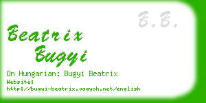 beatrix bugyi business card
